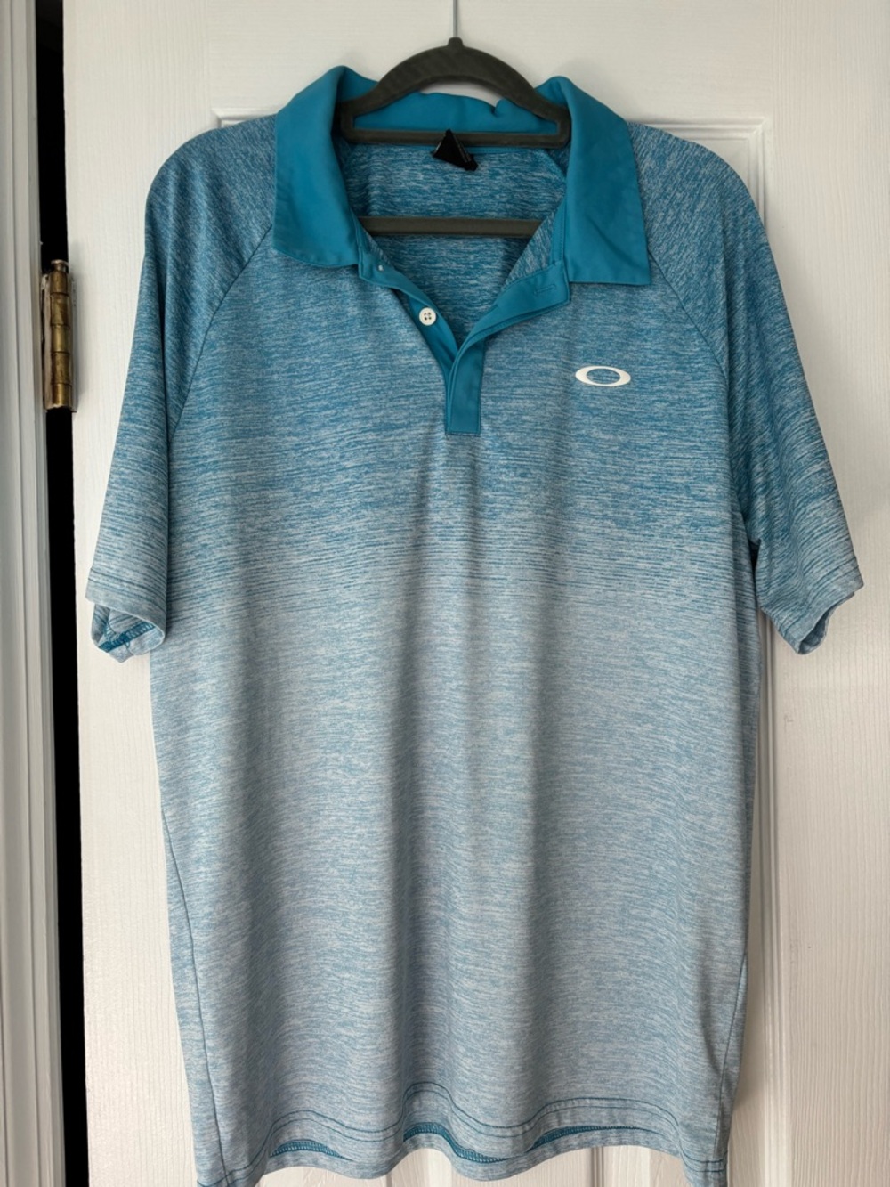 Oakley Heathered Teal Blue Performance Polo